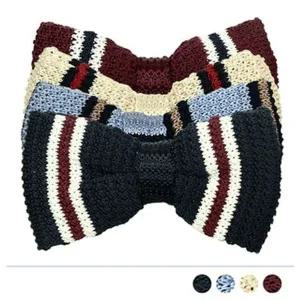 [콩심팥심]세로줄 니트 보타이