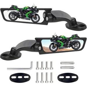 교활한 오토바이 거울 스텔스 미러 바람 날개 사이드 백미러 카와사키 650 닌자 500 400 300 ZX6R ZX10R ZX4R ZX14R 스즈키 GSXR 600 750 1000 혼다 CBR300R CBR500R CBR1000R