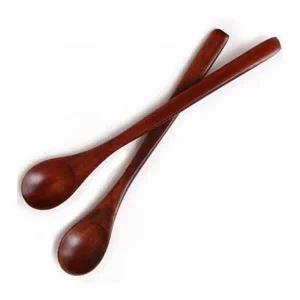 옻칠 FF56TT72 나무 롱스푼 2P 원목 우드 티스푼 긴숟가락 수저