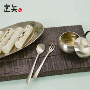 수공예품 MB58HG32 방짜 유기포크 유기티스푼 세트