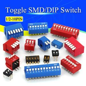위치 방식 DIP SMD 피치 토글 다이얼 슬라이드 타입 모듈 파란색 스냅 1 2 3 4 5 6 7 8 10 핀 1.27 2.54mm