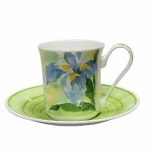 영제 PZ82VF75 커피잔 도자기 찻잔 홈 카페 음료 수선화 커피잔