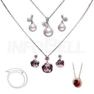 오엘라 주얼리 세트 이사벨 발리 스와로브스키 진주 크리스탈 리얼 다이아몬드 루비 목걸이 귀걸이 세트