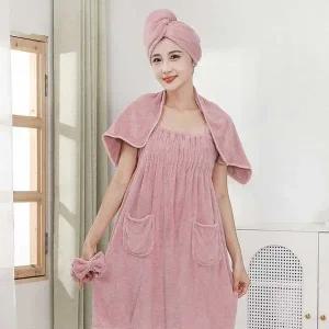 샤워가운 터번 스커트 헤어밴드 5컬러 편한밴딩 도톰 (WFFVQVF)