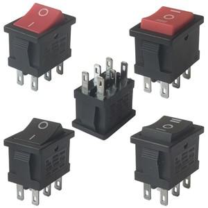 미니 소형 로커 스위치 시소 O-전원 푸시 단추 21X15mm 6PIN 2P2T 250V 6A 10A AC