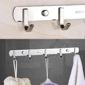 고품질 자취방 정리 부착 신혼집 꾸미기 6단 후크벽 옷걸이 (WFFWJBC)