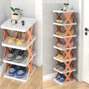 고품질 자취방 사무실 간이 신발장 간단 조립식 6단 정리대 (WFFWJBE)