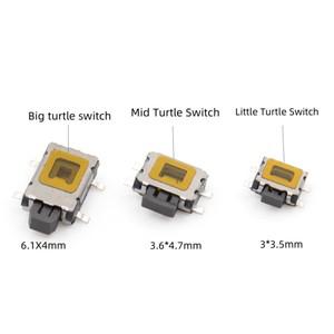 10개 마이크로 스위치 smd 4핀 새 버튼 키 휴대폰 핸드폰용 SMD 리셋 미니 소형 소형 거북이 전원