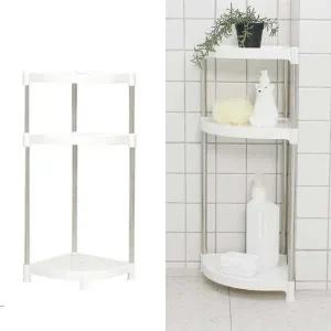 고품질 욕실 정리 선반 세제 샴푸통 3단 샤워 부스 코너장 (WFFWJI6)