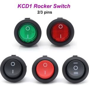 1300pcs KCD1 LED Rocker Switch Round 23Pin ON-OFF-ON 23 Position 6A250VAC 10A125VAC SPST 23mm Car Pu
