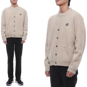 [메종키츠네]25FW 남성 폭스헤드 울 가디건 (PM00510KT1180 0335 25F)