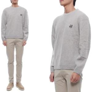 [메종키츠네]25FW 남성 폭스헤드 울 니트 (PM00803KT1006 H120 25F)