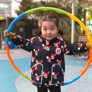 어린이 실내운동 통과하기 기차놀이 점프 훌라후프 스포츠 근력운동