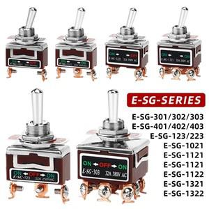 2/3/4/6/8/9/12Pin E-SG 토글 스위치 32A 250VAC 로커 황동 나사 발 핀이 잠금 전원