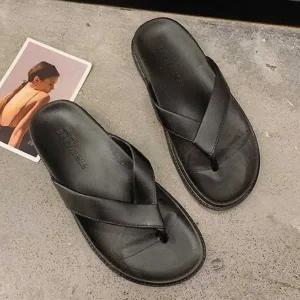 여자 여름 블랙 남자 빅사이즈 쪼리 슬리퍼 엄지 (WFFWKRQ)