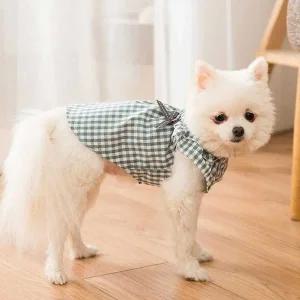 고품질 애견 리본 사랑스러운 예쁜 스타일 레이스 원피스 (WFFWMZH)