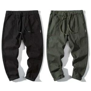 고품질 남자 룩 바지 편한 여행 배기 외출 코디 밴딩 팬츠 (WFFWOBY)