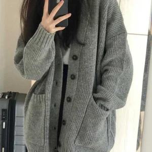 [라일리여성의류] Rly 사무실 회사 여성 가디건 간절기 아우터 루즈 핏