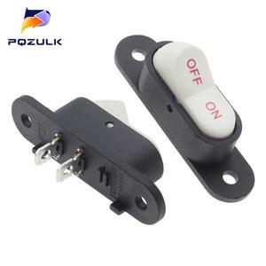 흰색 2 핀 라이트 ON/OFF 보트 버튼 스위치 250V 6A AMP 10A 전기 Wok 홈 시작