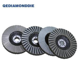전기 도금 다이아몬드 코팅 도자기 세라믹 타일 연삭 4인치 플랩 휠 디스크 (석재 유리용)