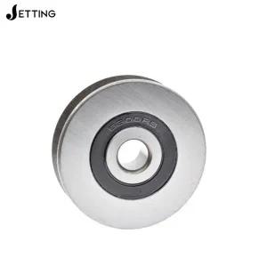 V 그루브 멘탈 베어링 라운드 풀리 스틸 와이어 오버 라인 리프팅 휠 가이드 휠 식 롤링 휠 6x33x8mm