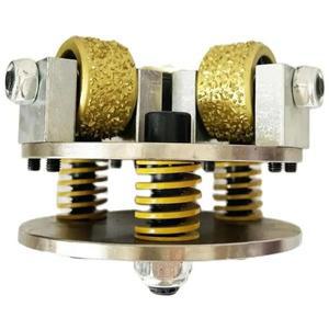 다이아몬드 합금 부시 해머 연마 도구, 석재 대리석 화강암 콘크리트 바닥용 3 롤러, 5 인치, 125mm, M14