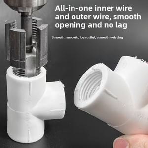 DN15 DN20 파이프 나사 가공 도구 육각 샹크 다이 내부 외부 12''  34'' 수도관 PPR PVC MPP 분리형