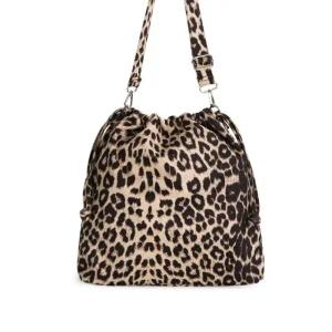 [라일리] Rly 스트링캔버스백 레오파드 캐주얼백 여성가방 학생백