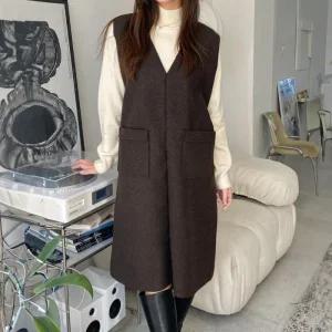 빅사이즈 512 루즈롱브이울조끼원피스 DBSO731