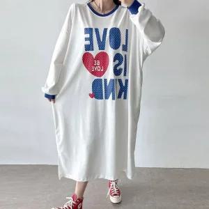 빅사이즈 512 도트러브오버핏원피스 DMAV804