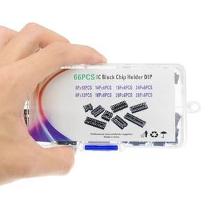 66피스 DIP IC 소켓 어댑터 솔더  키트 6 8 14 16 18 20 24 28 핀 집적 회로 칩