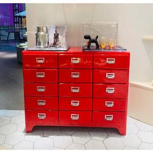 메탈 빈티지 서류장 카페 설치 인테리어 색상 서랍장 장식장