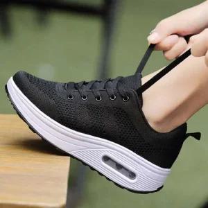 여성 5.5cm 통굽 삭스 키높이운동화 워킹화 런닝화