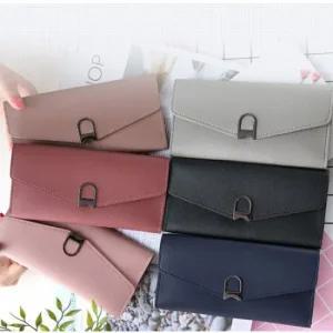 버클 레터 가죽 장지갑 여성지갑 여자 반지갑 카드