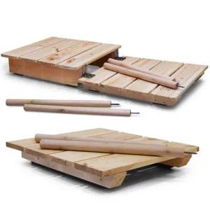 BUCK703 국내제작 원목 얼음썰매 3종 나무썰매 눈썰매장 보드