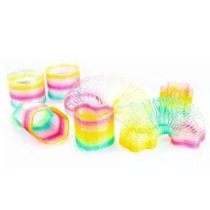 [셀러에이드]12P세트매직링 스프링장난감 하트 12P세트 단체선물 무지개링 12개