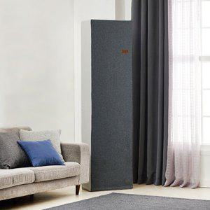 [라이크홈]스탠드 린넨필 사각 에어컨커버 차콜 17형용