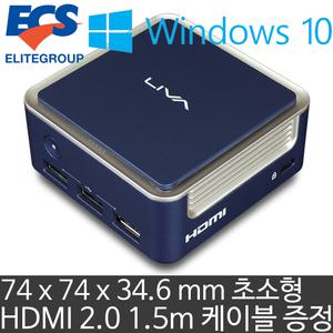 ECS LIVA Q1D N3350 Win10 Pro (4GB 램/64GB eMMC) 정품 Windows 10 Pro HDMI/DP 4K 출력 초소형 미니PC