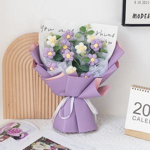 프롬아떼 인형꽃다발 뜨개꽃 니트꽃다발 조화 산소 성묘꽃 조명 시들지 않는 특이한