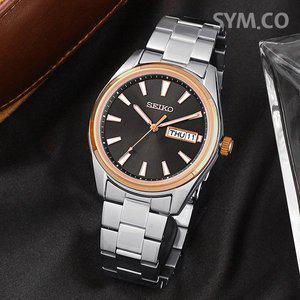 [세이코] SUR344P1 네오 클래식 데이데이트 아날로그 정장 남자 메탈 손목시계 c