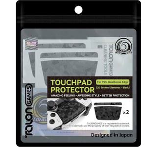 EaJ 탈롱가 터치패드 스킨 듀얼센스 엣지 컨트롤러와 호환 용 텍스처 향상 프리컷 쉽게 적용 추가 있는 보호 기능 3D 깨진 다이아몬드 블랙
