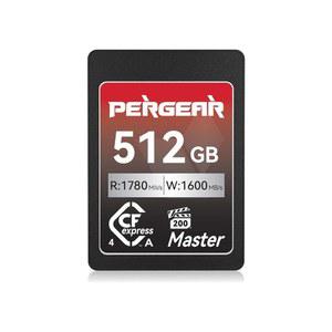 Pergear 512GB CFExpress 4 0 타입 A 메모리 카드, 최대 1780MB/S 읽기 속도, USB4 PCIe , 8K 30P 녹화용, 카메라, ILME-FX3, ILME-FX6, ILME-FX30 블랙 실버 마스터 시리즈 호환