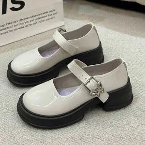 여자 하객 룩 결혼식 통굽 메리제인 단화 구두 슈즈-WE62932