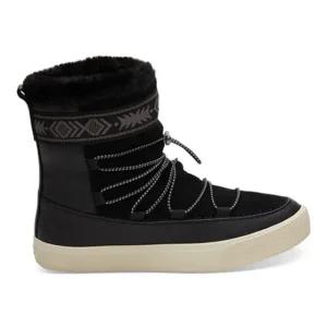 [탐스] 블랙 레더 쉐링 알파인 부츠 (W)-TMS182WBT06