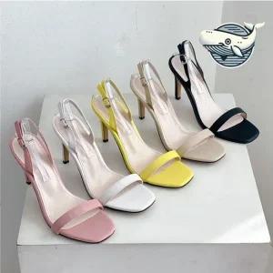 여름 여성 스트랩 하이힐 샌들 오피스 신발 여성샌들 스트랩샌들 통굽샌들 여름샌들