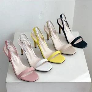 인기상품 한줄밴드 여성 스트랩 샌들 여름 하이힐 오피스룩 [WA6E953_250918]