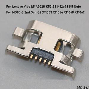 커넥터10-100개 레노버 호환 바이브 k5 A7020 K52t38K52e78K5용 마이크로 USB 잭 모토 G2 XT1063 노트 소켓
