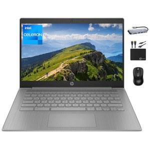 크롬북 2024 프리미엄 노트북 학생 비즈니스, 14인치 HD 디스플레이, 쿼드코어 인텔 셀러론 N4120, 4GB RAM, 192GB 스토리지(64GB eMMC+ 128GB 카드), UHD 그래픽, Wi-Fi, 크롬 OS + Marxol 액세서리