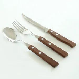 트라몬티나 트레딕셔널 우드핸들 커트러리 스테이크 3P 세트