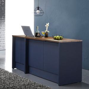 샤인-네이비 1800 홈바세트 (1200+600) 아일랜드식탁 테이블 보조주방 주방수납장